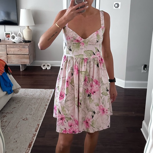 Vintage Dresses & Skirts - Vintage floral corset dress